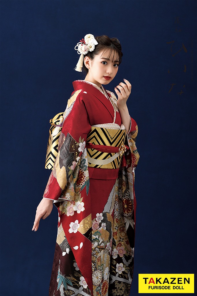 正絹 七五三 ハーフ成人式 作り帯 1点物 黒系 蝶柄 ハンドメイド 正絹