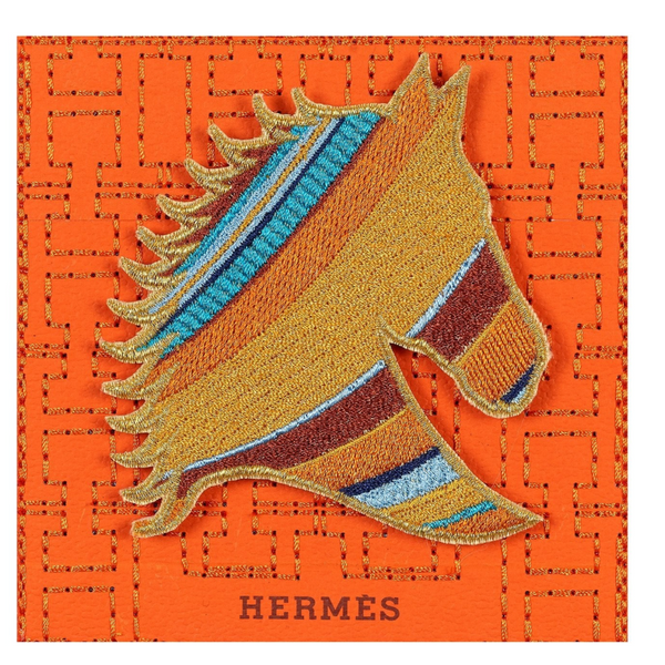 Stephen Wilson Art - Hermes Horse Head - Up-Cycled Luxury Art