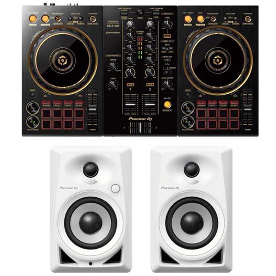 Pioneer DDJ-400-N Gold, DM-40 White Pack, Chicago DJ Equipment