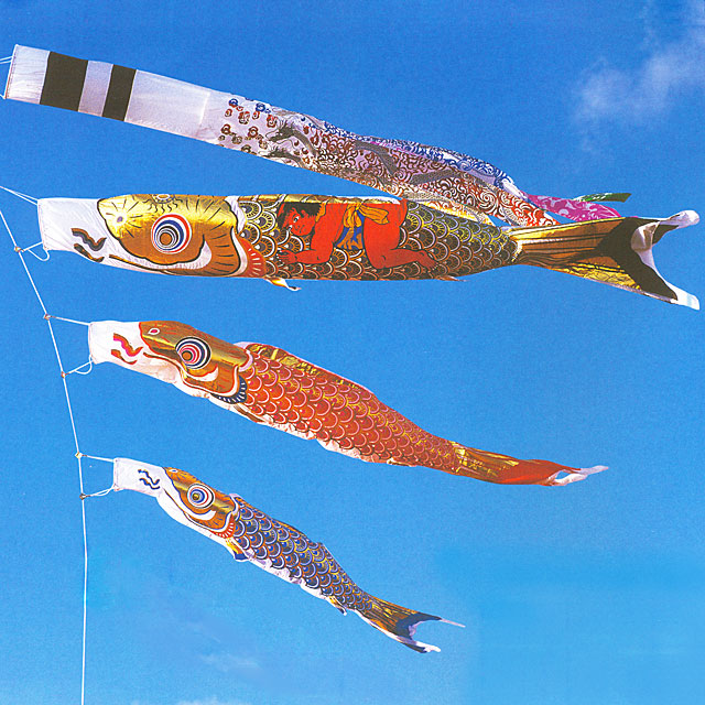 4m黄金鯉金太郎黄金龍吹流しガーデンセットが安い フジサン鯉のぼり