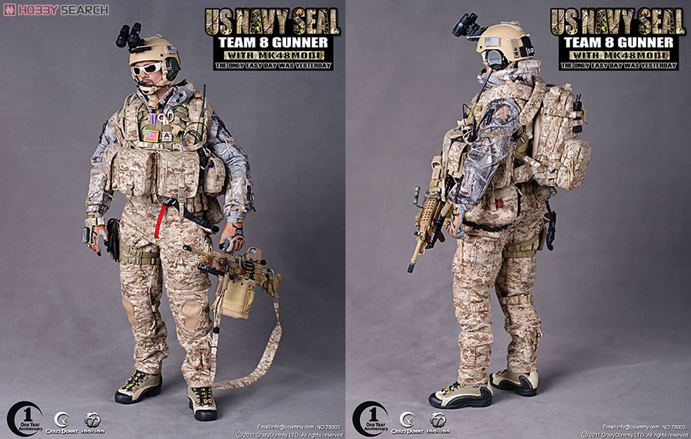 Crazy Dummy - 1/6 U.S.Modern Navy Seal Team 8 Gunner With MK48