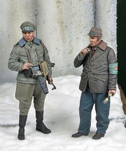 現用 東ドイツ 国境警備隊 犬を連れた警備兵 1970-80年代冬
