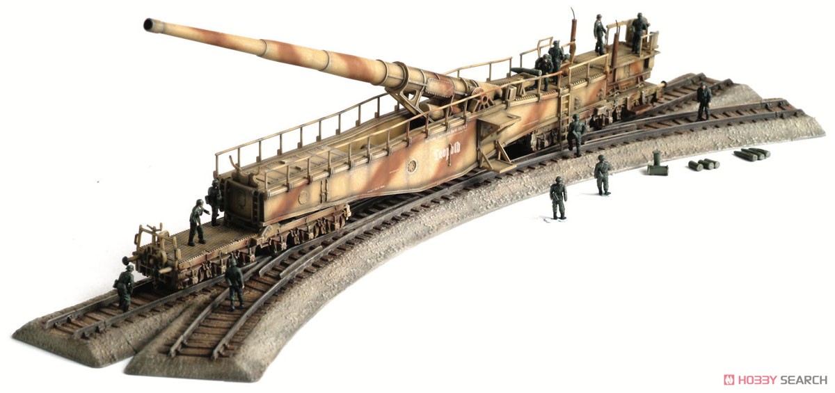 WW.II ドイツ軍 28cm列車砲 K5E `レオポルド` (パンツァーグレイ+