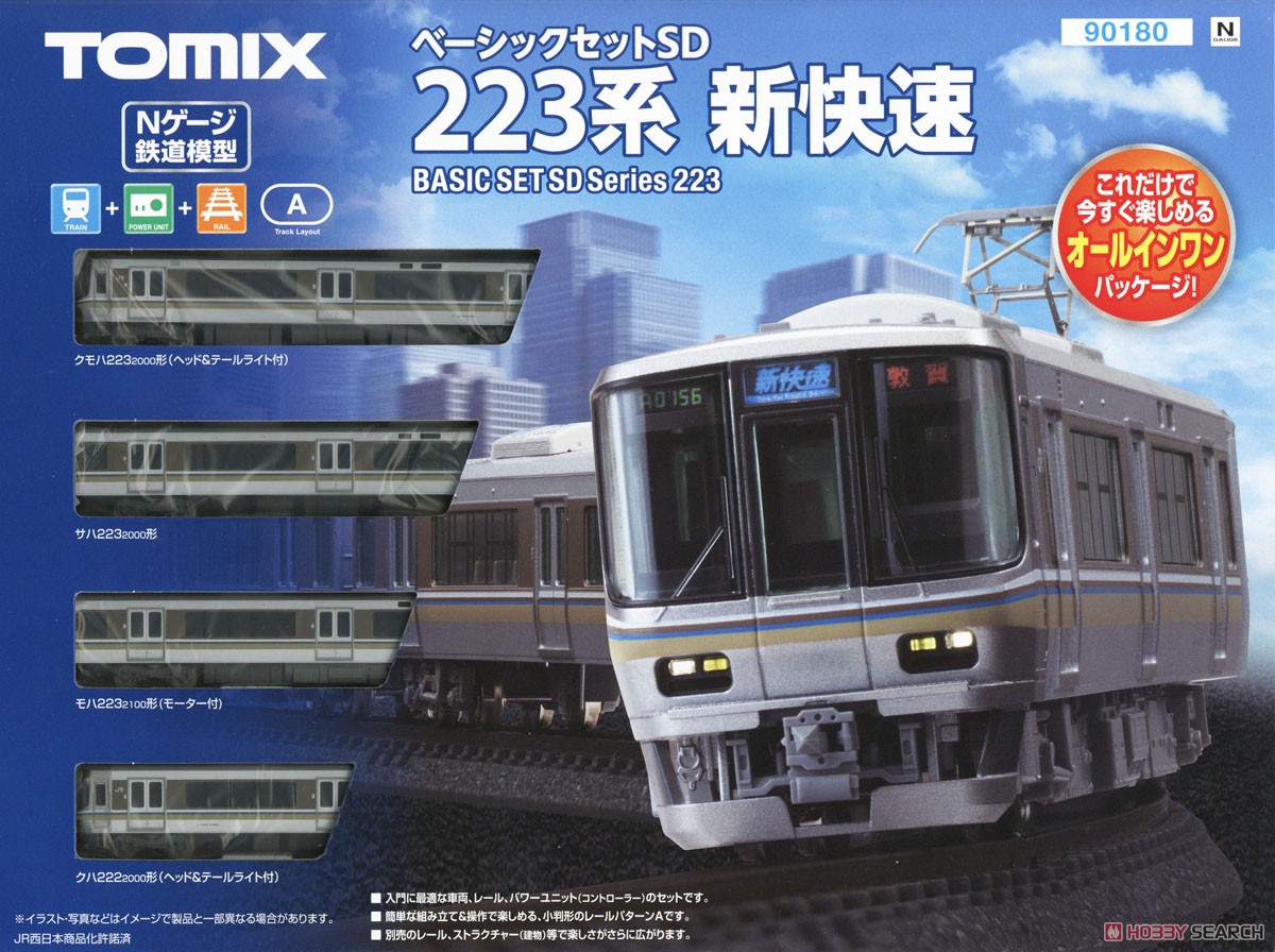 ベーシックセットSD 223系 新快速 (4両セット) (レールパターンA