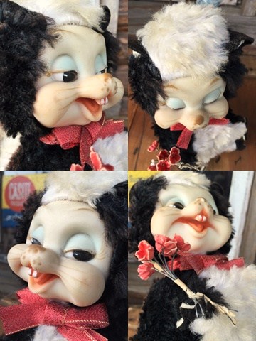 Vintage Rushton Rubber Face Doll Skunk (DJ827) - 2000toys Antique Mall