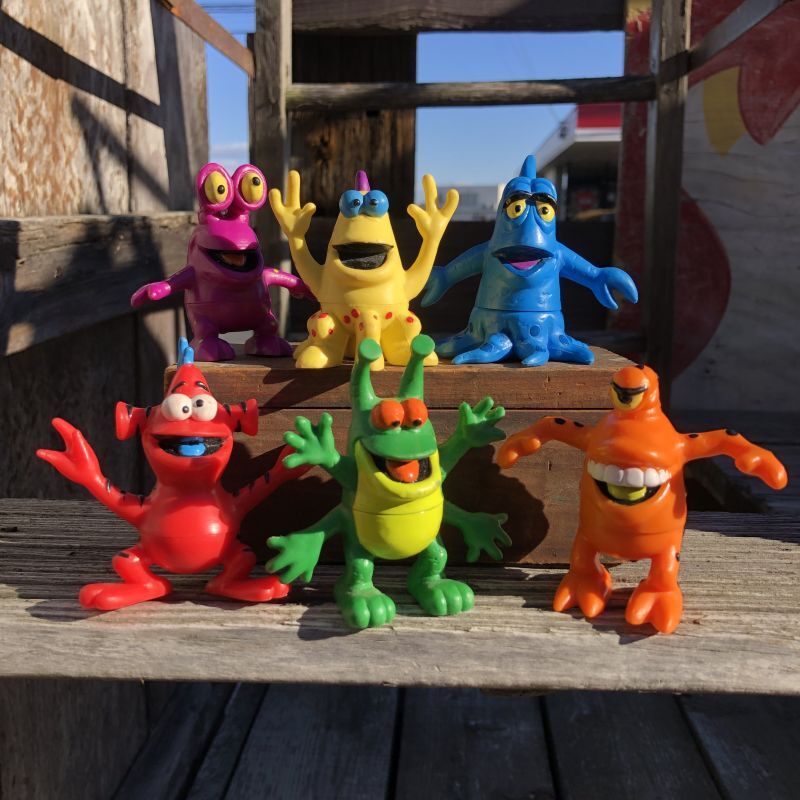 80s Vintage Wendy's Advertsing Meal Toys Alien Mix-Ups PVC Figures