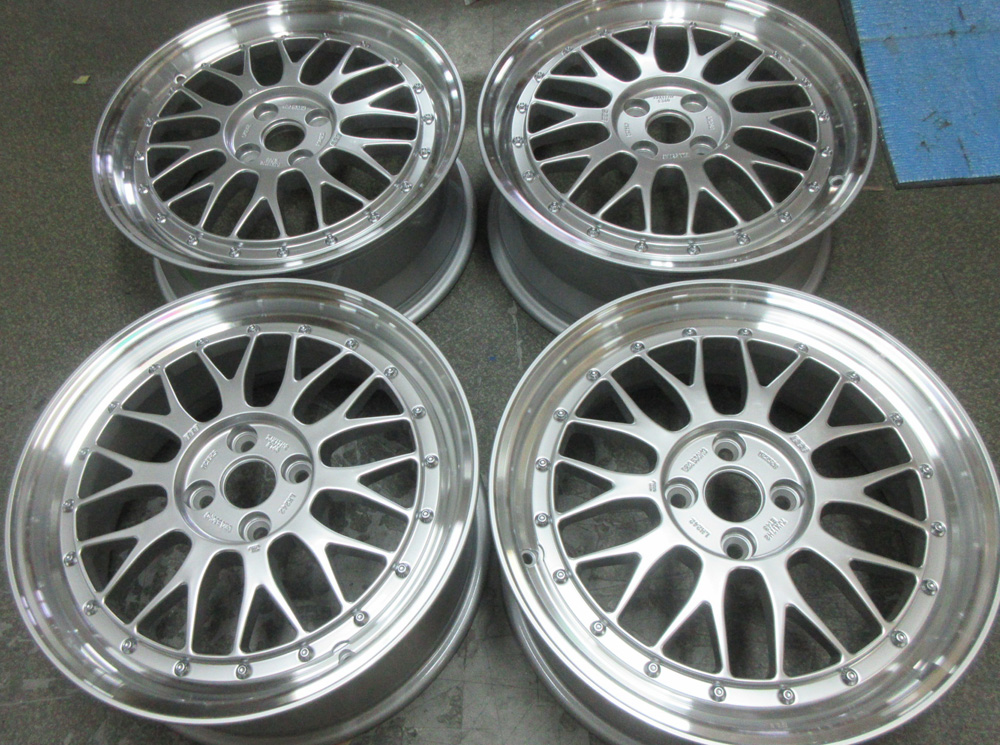 BBS-LM17インチ100-4Hリム＆ディスク/パウダーマットブラック（5分引き