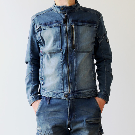 寅壱 8850-554 デニムライダースジャケット 商品詳細｜鳶服 鳶用品の宮
