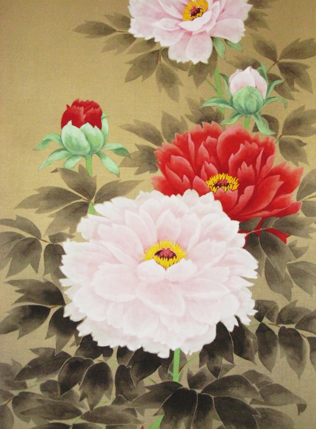 掛け軸 富貴花（ふきか）◇佐々木愛日（真作・新品）