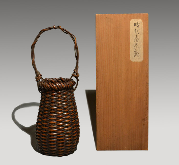 時代手付 藤組花籠 掛花入にも | 古美術ささき