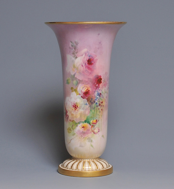 ロイヤル ドルトン 薔薇絵花瓶 | 古美術ささき