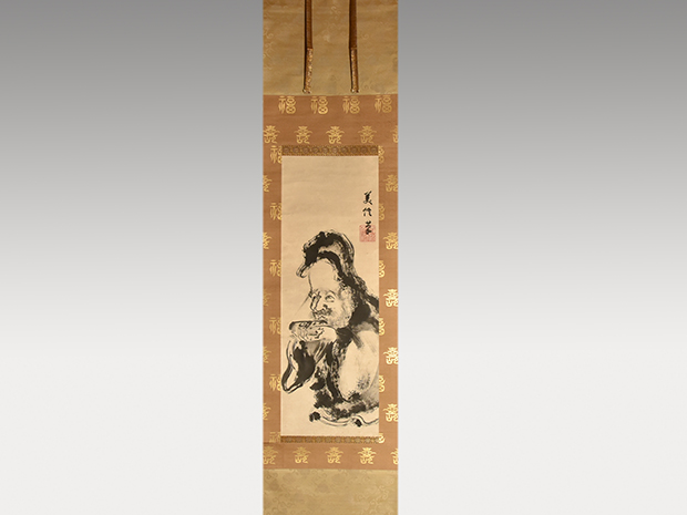 掛軸 狩野洞春美信 福禄寿図 黒田家伝来三幅対の内 | 古美術ささき