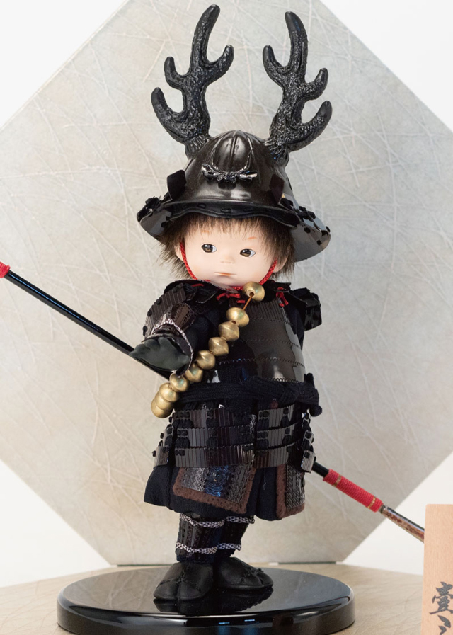 ニ武将samurai 赤備えトンボ 三日月兜 armor 五月人形 ニ武将samurai
