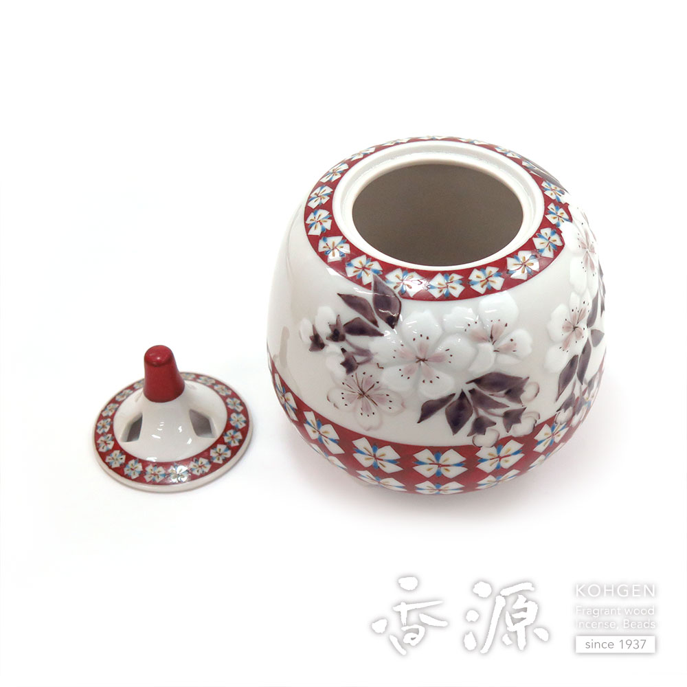 九谷焼 香炉 桜小紋 ［後上俊香］ 限定品の通販 - お香専門店香源