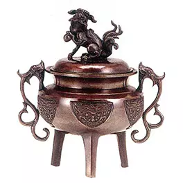 高岡銅器 香炉 大和型獅子蓋香炉 小 徳色の通販 - お香専門店香源