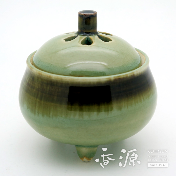 京焼 香炉 緑釉鉄窯変の通販 - お香専門店香源