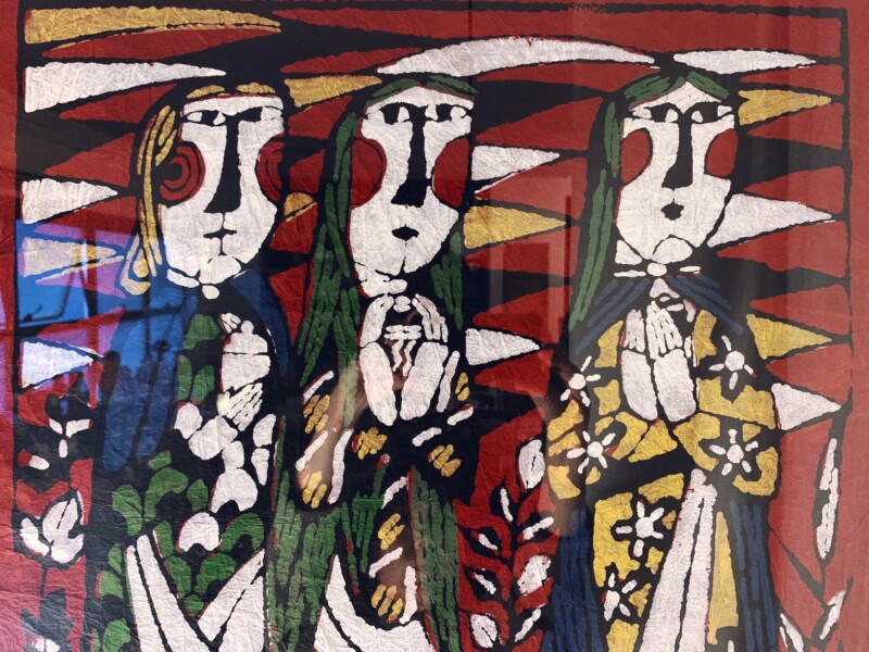 渡辺禎雄型染版画『復活の朝』 ｜ 工芸・民芸・版画 | 古本・版画