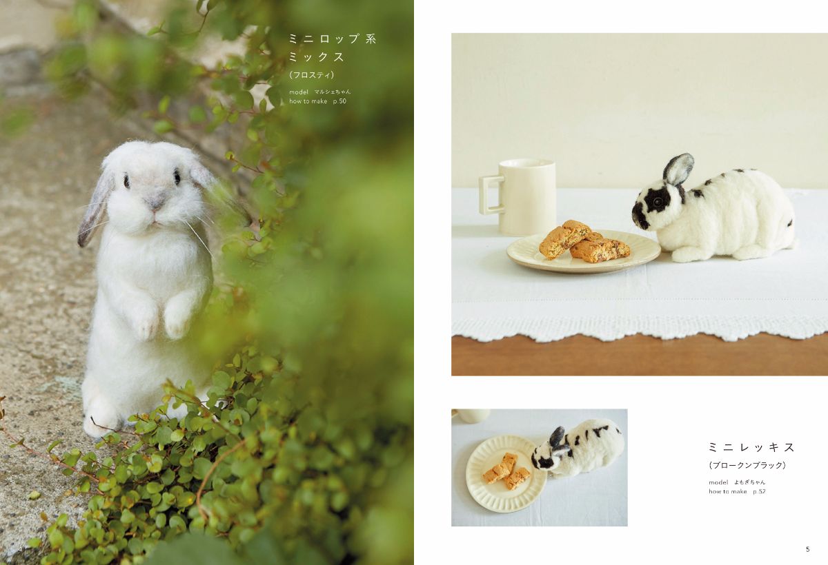 リアルかわいい羊毛フェルトのうさぎ :Chocolat Box 畑牧子 | 河出書房新社