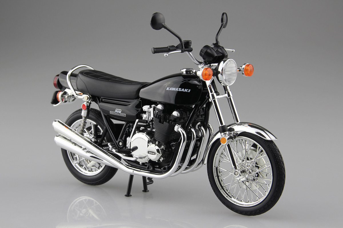 アオシマの1/12完成品バイクシリーズにZ1の新色・ブラックが登場! 純正
