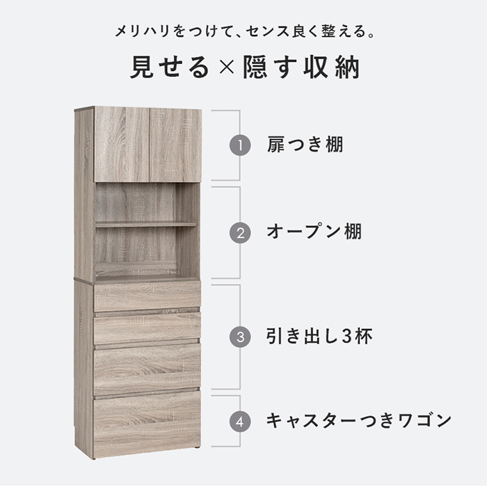 チェスト ハイタイプすき間収納 RCC-1626 3色対応の通販情報 - 家具