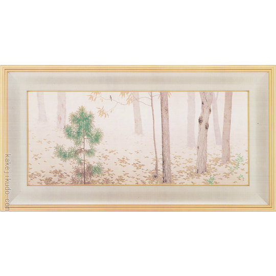 菱田春草 絵画 『落葉・右隻』 送料無料 【複製】【美術印刷】【巨匠
