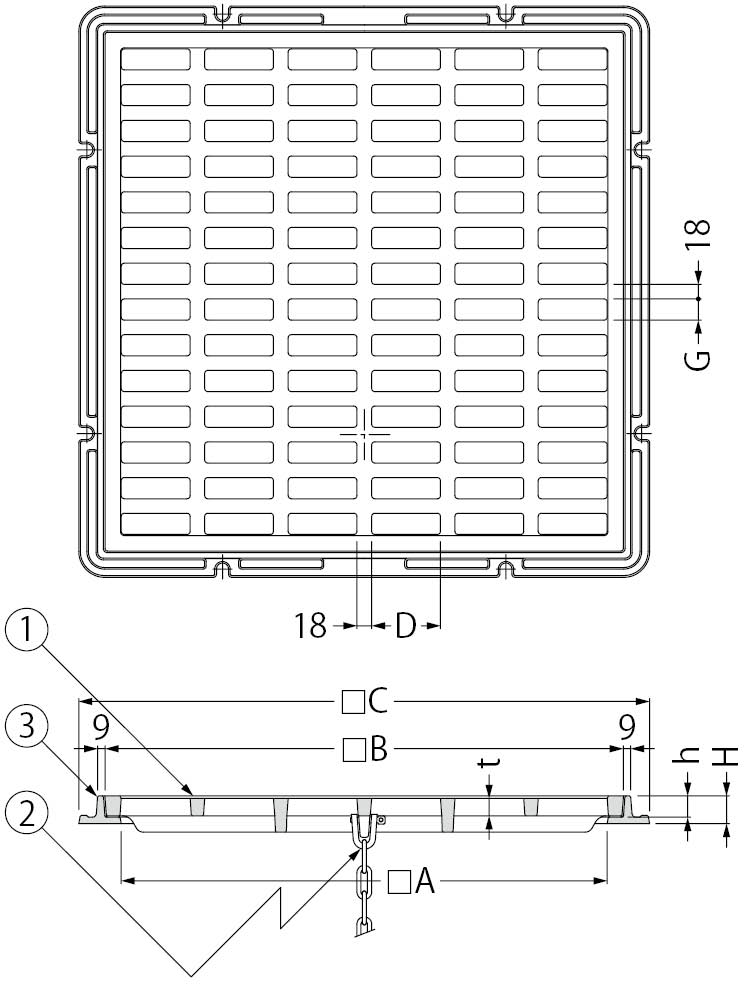 GCA-S | 鋳鉄製みぞ蓋 | カネソウ株式会社 建設用金属製品の総合メーカー