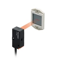 Sensor head, Retro-reflective, Parallel light area - LV-S62