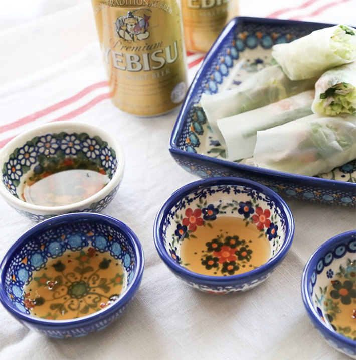角皿・20×20cmポーリッシュポタリー(ポーランド食器)