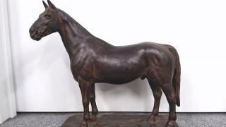 さいたま市桜区にて、彫刻家伊藤國男のブロンズ像、馬の置物など。｜六角堂