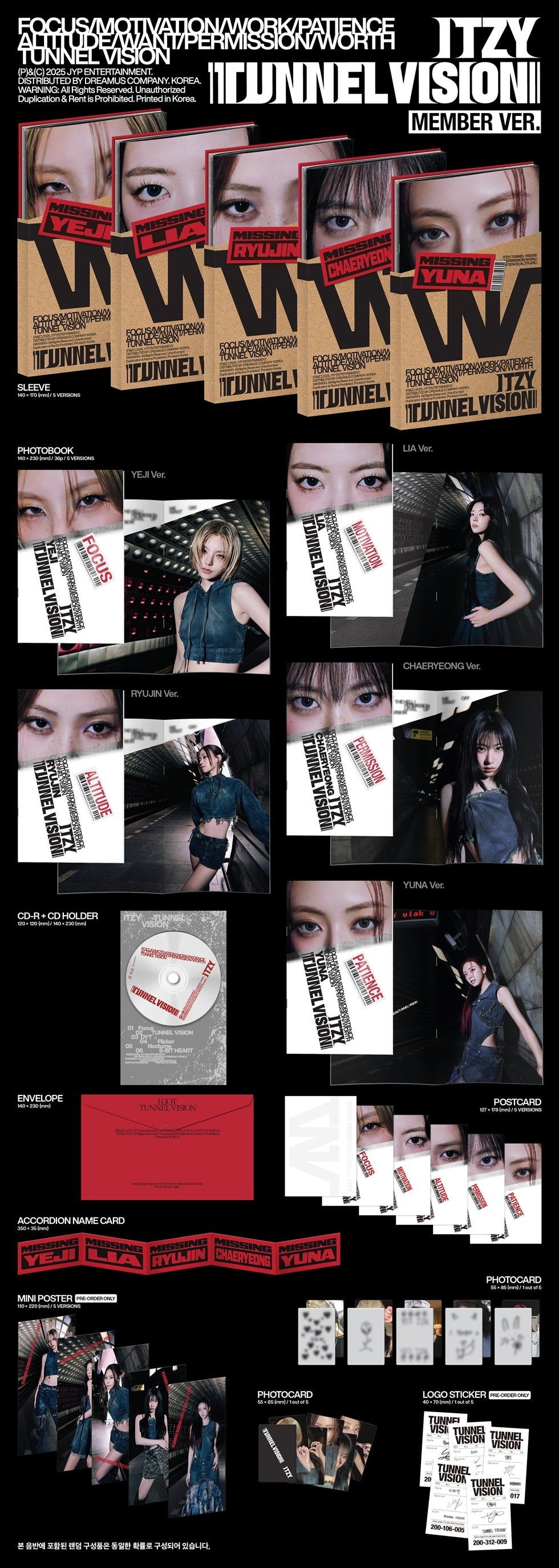 ITZY - [TUNNEL VISION] MEMBER LIA Version – kpopalbums.com