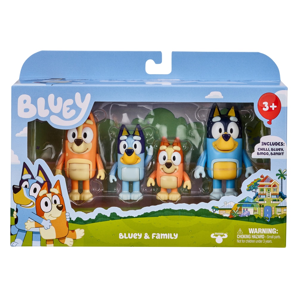 Moose Toys Bluey & Family Figures 4 Pack, 4 pk - Foods Co.