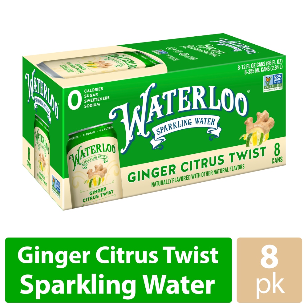 Waterloo Ginger Citrus Twist Sparkling Water - 8pk / 12 fl oz Cans