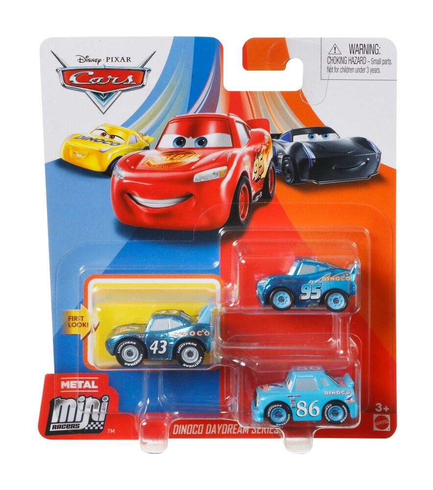 Mattel Disney Pixar Cars Mini Racers Dinoco Daydream Series, 3 pk