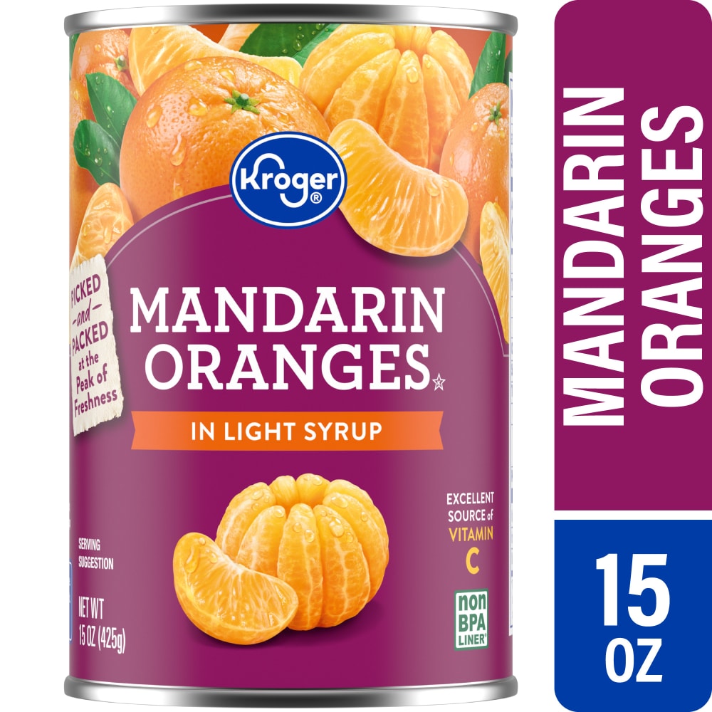 Kroger® Canned Mandarin Oranges in Light Syrup, 15 oz - Foods Co.