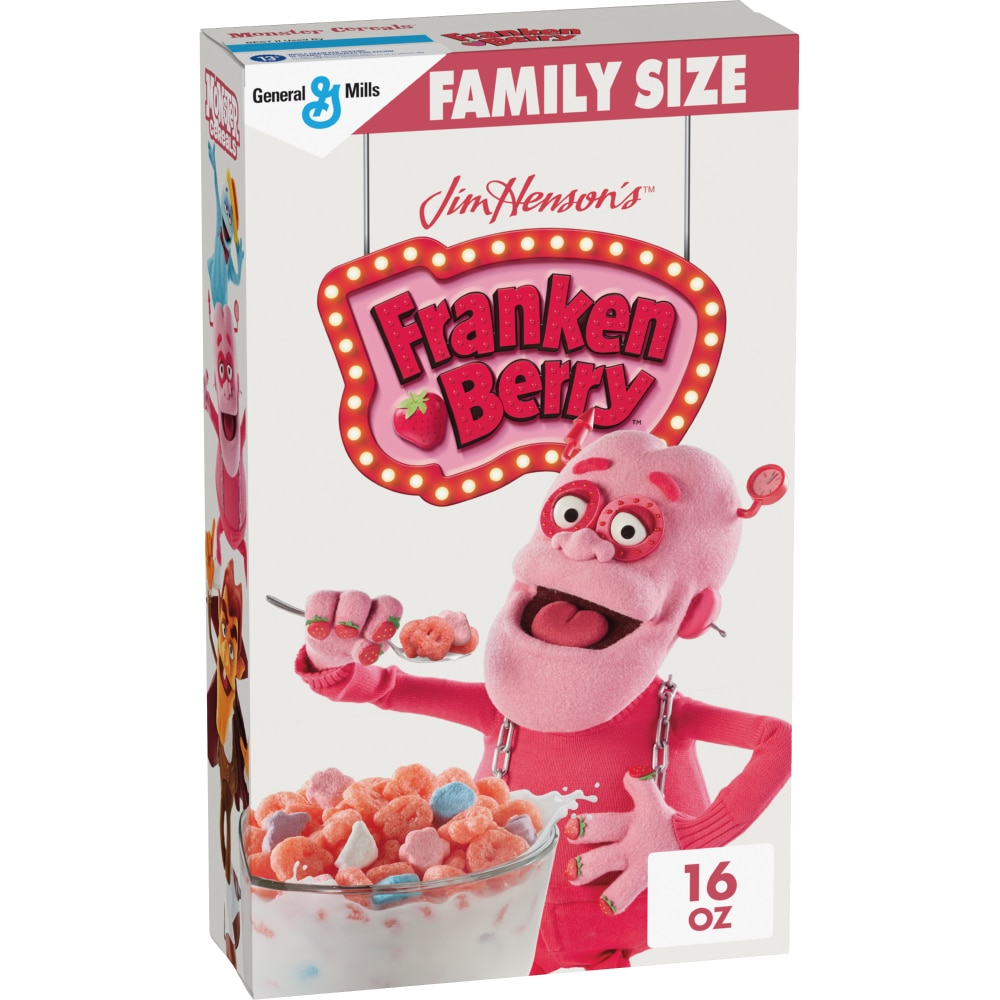 General Mills Franken Berry Family Size Halloween Cereal, 16 oz
