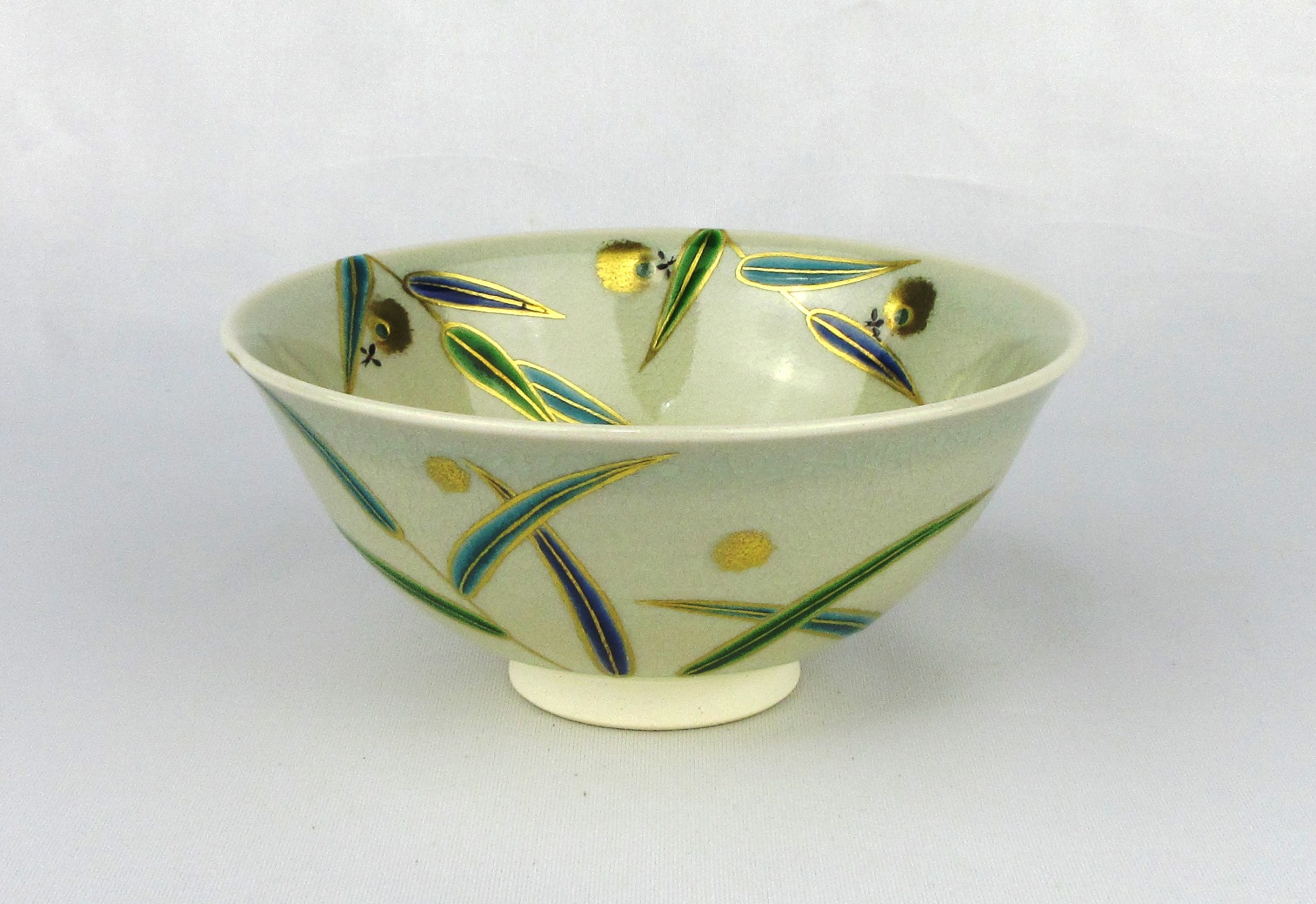 栗山園オンライン通販部 / 新品 色絵蛍手蛍平茶碗 龍喜窯 美峰