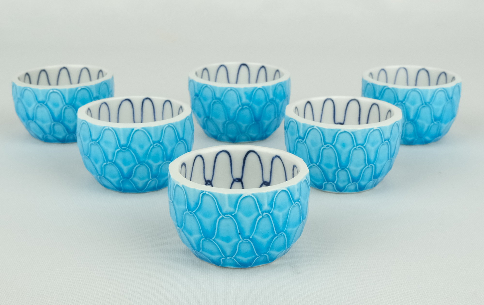 栗山園オンライン通販部 / 【新古品】 浅黄交趾網目つぼつぼ 中村翠嵐