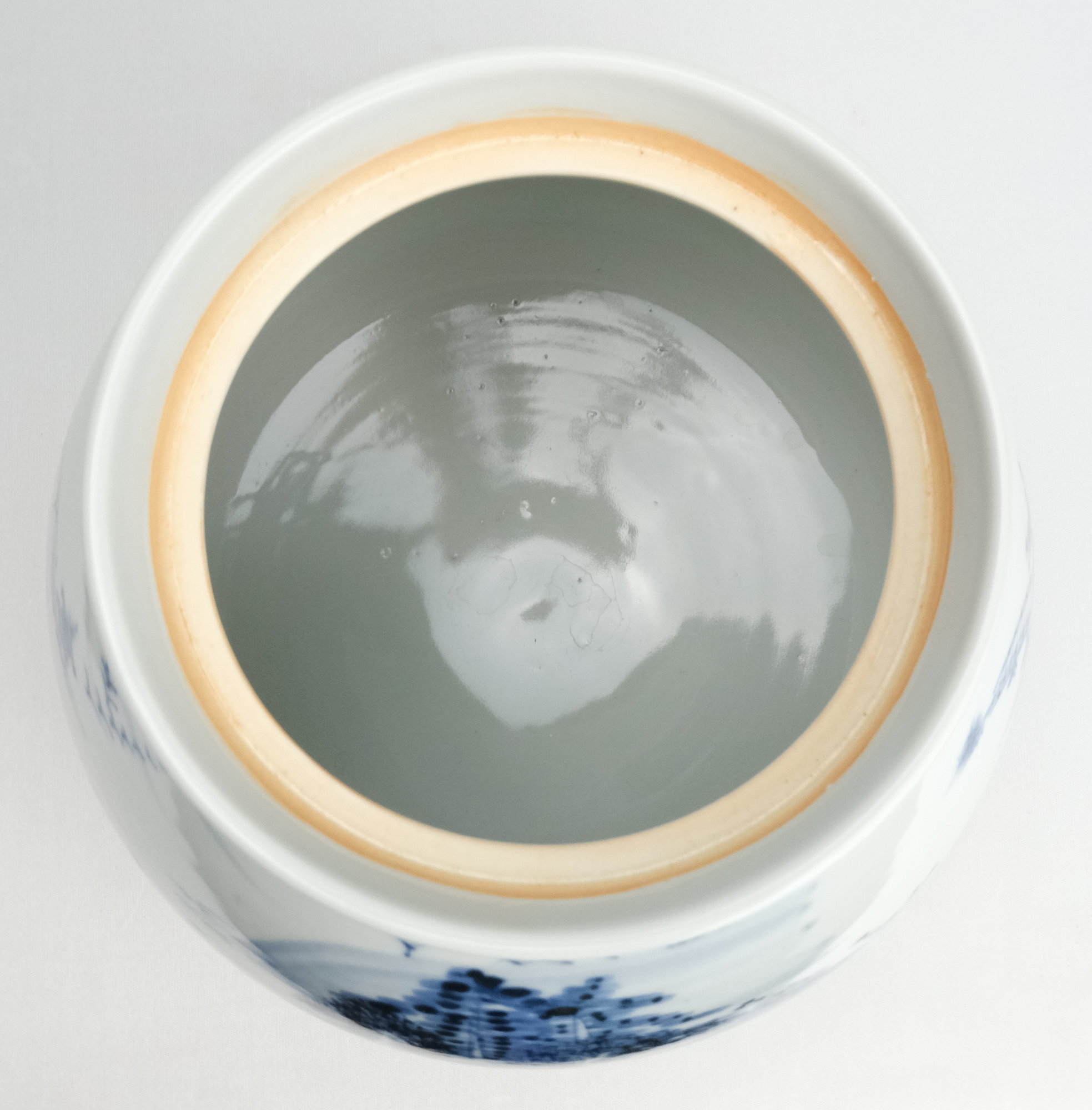 栗山園オンライン通販部 / 【出物】 膳所焼染付近江八景絵芋頭水指