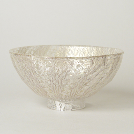 HP3 江波冨士子 茶碗 花の庭 / ENAMI Fujiko Chawan, Glass, 'Flower