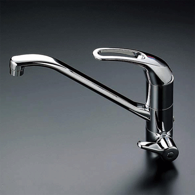 ビルトイン浄水器用シングル混合栓：KM323SC｜キッチン用水栓：台付1穴