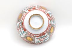 古物】名品 鉢 九谷焼 呉須赤絵 玉取獅子 須田菁華作