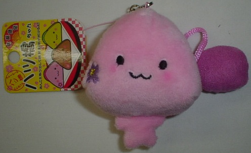 八ッ橋ちゃんぬいぐるみ（桜）【携帯クリーナー付ストラップ】（ユ）
