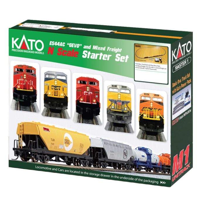 Kato N Scale ES44AC Freight Train Set, CSX | Mark Twain Hobby Center