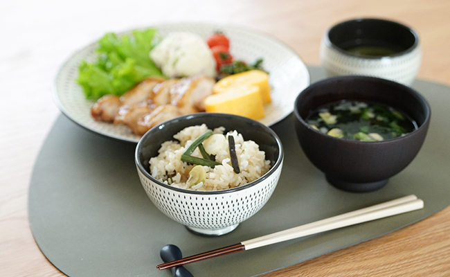 波佐見焼 利左エ門窯 「とびかんな飯碗」 毎日の食卓にかかせないお