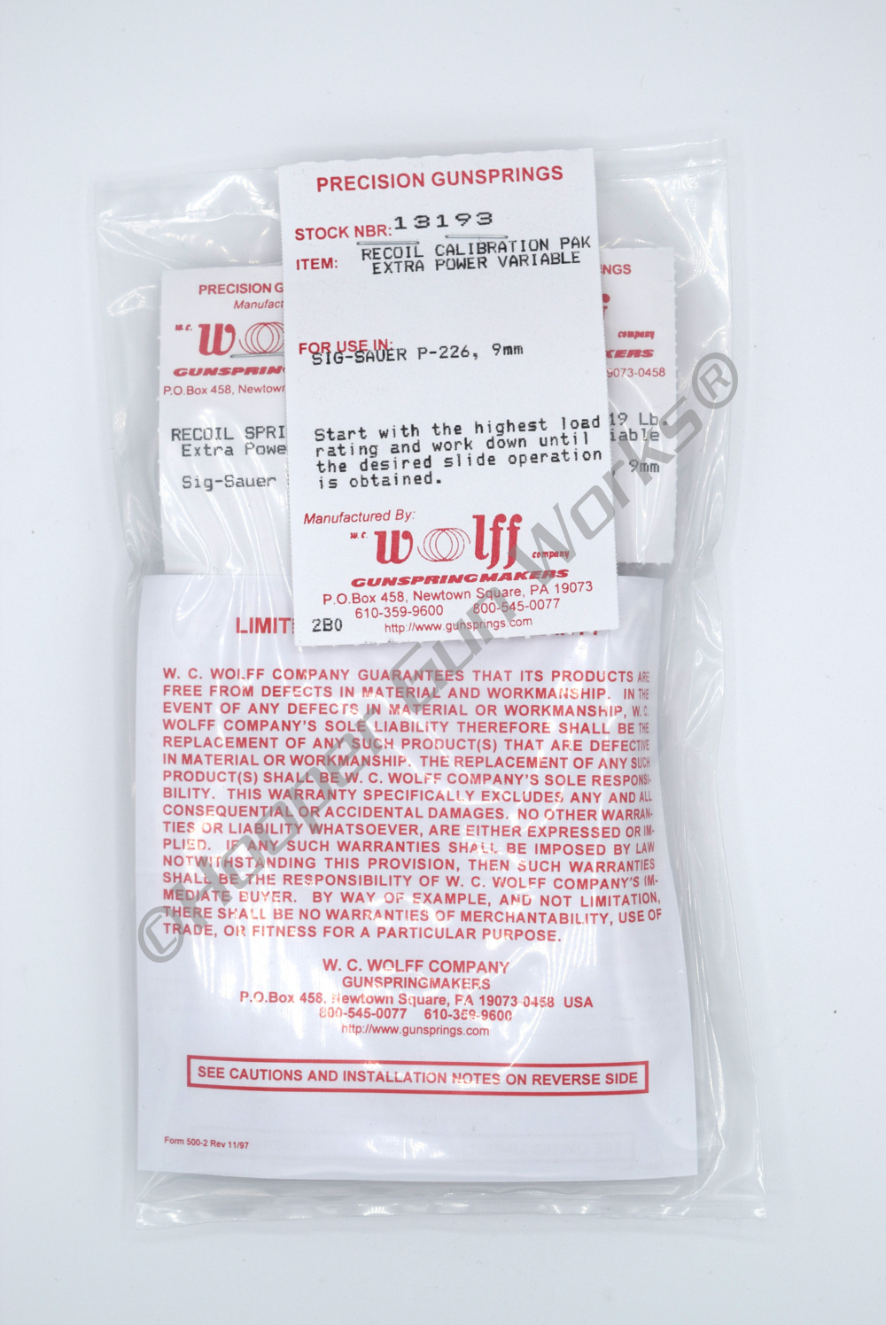 Wolff SIG-SAUER P226 XP VAR RECOIL CALIBRATION PAK – Hooper Gun Works