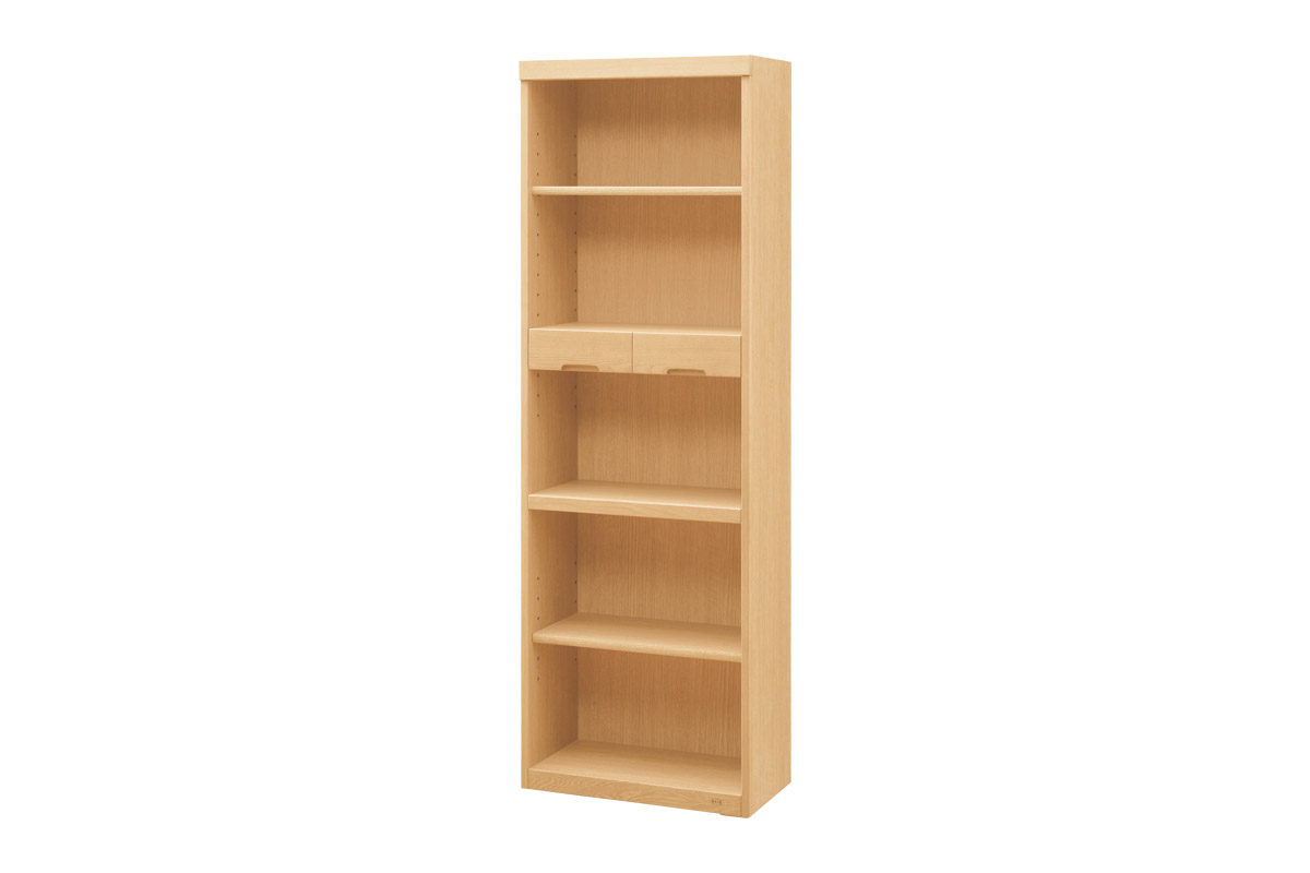 スリムな奥行きとシンプルなデザイン｜No.8600書棚｜製品一覧｜浜本