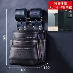 KNICKS】総ヌメ革使用3段腰袋（バリスティック補強仕上げ）KBB-301DDX