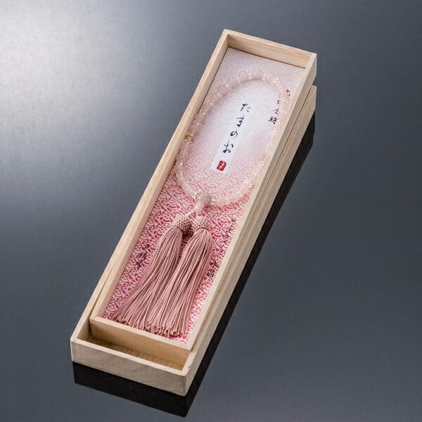 数珠 たまのお ローズ 水晶切子 銀花座 桜 | お仏壇のはせがわ公式通販