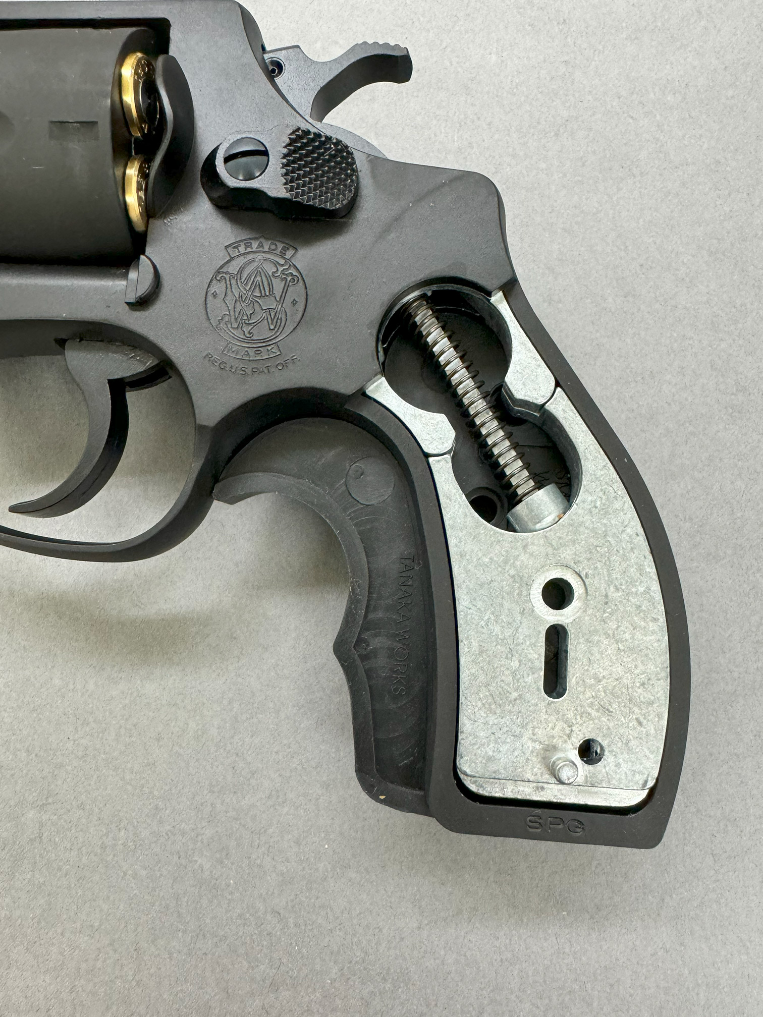 タナカ M36 発火式モデルガンのグリップ交換 3種
