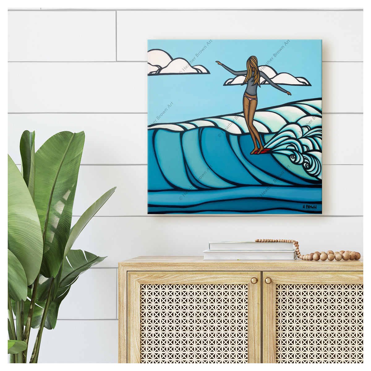 Lady Slide - Heather Brown - Canvas Giclée - Limited Edition Print